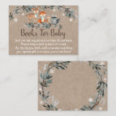 冬の森の緑の赤ちゃんシャワー予約リクエスト エンクロージャーカード (正面/裏面)