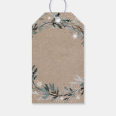 冬の森の緑の赤ちゃんシャワー ギフトタグ (裏面)