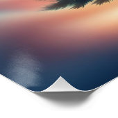 冬の森の美しいクリスマスツリー ポスター (コーナー)