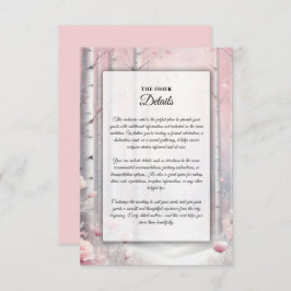 冬の森の花びらの霜が降りた結婚 エンクロージャーカード