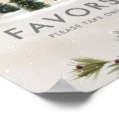 冬の森の赤ちゃんシャワーの好意サイン ポスター (角)