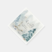 冬の森の赤ちゃんシャワーナプキン スタンダードカクテルナプキン (角)