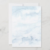 冬の森の赤ちゃんシャワー外は寒い 招待状 (裏面)