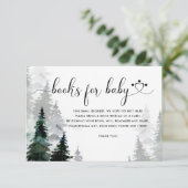 冬の森の赤ちゃんシャワー男女兼用本 エンクロージャーカード (スタンド正面)