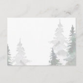 冬の森の赤ちゃんシャワー男女兼用本 エンクロージャーカード (裏面)