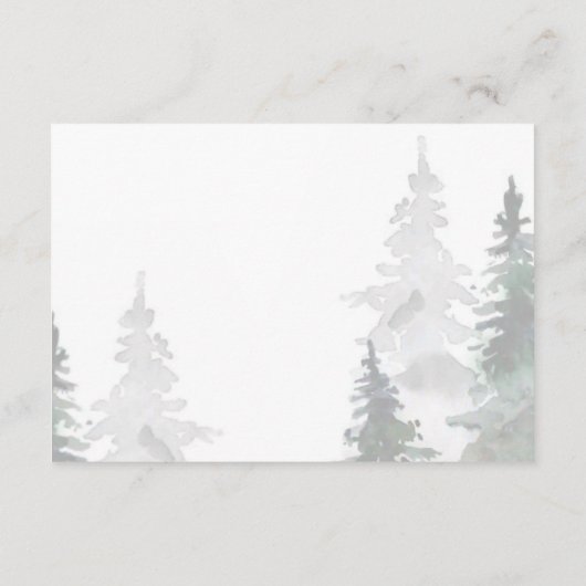 冬の森の赤ちゃんシャワー男女兼用本 エンクロージャーカード (裏面)