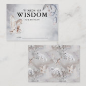 冬の森の赤ちゃんシャワー知恵の言葉 エンクロージャーカード (正面/裏面)