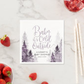 冬の森の赤ちゃんシャワー スタンダードカクテルナプキン (インサイチュ)