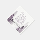 冬の森の赤ちゃんシャワー スタンダードカクテルナプキン (角)