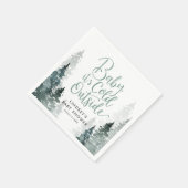 冬の森の赤ちゃんシャワー スタンダードカクテルナプキン (角)