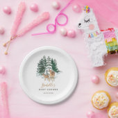 冬の森の赤ちゃんシャワー ペーパープレート (パーティー)