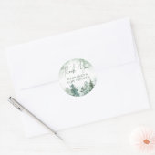 冬の森の赤ちゃんシャワー ラウンドシール (封筒)