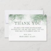 冬の森の赤ちゃん感謝していシャワーあなた サンキューカード (正面)