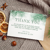 冬の森の赤ちゃん感謝していシャワーあなた サンキューカード