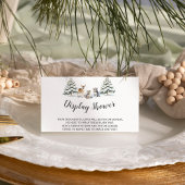 冬の森の赤ん坊の動物|ホワイトディスプレイシャワー エンクロージャーカード