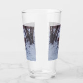 冬の森の赤狐の雪景色 タンブラーグラス (右)