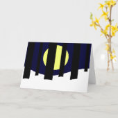 冬の森の近くで月が昇る空白の: カード (黄色い花)