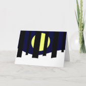 冬の森の近くで月が昇る空白の: カード (正面)