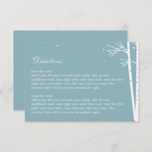 冬の森の道順カード エンクロージャーカード (正面/裏面)