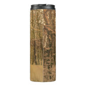 冬の森の雪と光の熱タンブラー タンブラー (裏面)