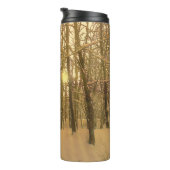 冬の森の雪と光の熱タンブラー タンブラー (回転右)