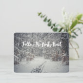 冬の森の雪に覆われた小道 カード (スタンド正面)