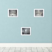 冬の森の雪に覆われた道 (ウッドフロア)