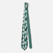 冬の森の雪のシーンの木々のクリスマスパターン(の模様が)ある ネクタイ (正面)