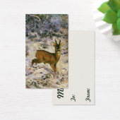 冬の森の雪のヴィンテージクリスマストインデナー (デスク)