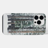 冬の森の雪の木 iPhoneケース (裏面横)