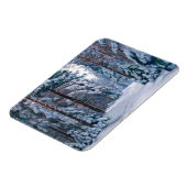 冬の森の雪の道 マグネット (左側)