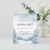 冬の森の雪クリスマスパーティの招待状 (スタンド正面)