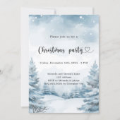 冬の森の雪クリスマスパーティー 招待状 (正面)