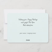 冬の森の雪景色 シーズンカード (裏面)