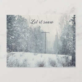冬の森の雪景色 シーズンポストカード