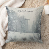 冬の森の雪 クッション (ブランケット)