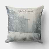 冬の森の雪 クッション (正面)