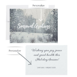 冬の森の雪 シーズンカード