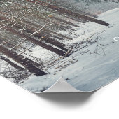 冬の森の雪 ポスター (角)