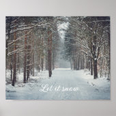 冬の森の雪 ポスター (正面)