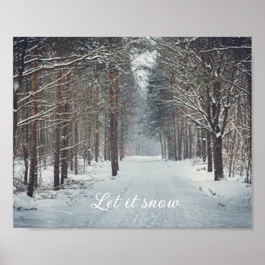 冬の森の雪 ポスター (正面)