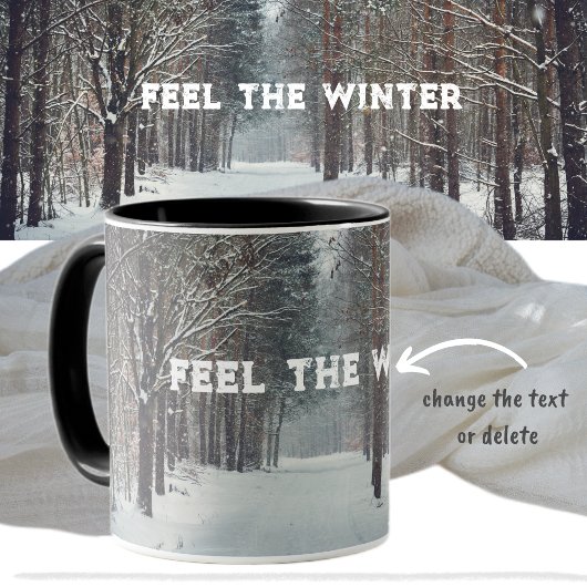 冬の森の雪 マグカップ