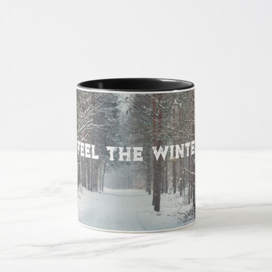 冬の森の雪 マグカップ (中央)