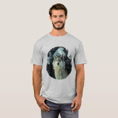 冬の森の霊獣オオカミ Tシャツ (正面フル)
