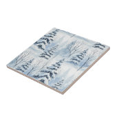 冬の森の静けさ – 雪に覆われた林 タイル (側面)