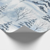 冬の森の静寂 - 雪に覆われた林 ラッピングペーパー (角)