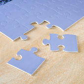 冬の森の風景を夕暮れ ジグソーパズル (側面)