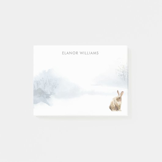 冬の森の風景ハレ ポストイット (正面)