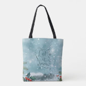 冬の森の風景、フォックスクリスマストート トートバッグ (裏面)