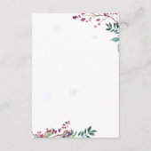 冬の森の風景、フォックスクリスマス エンクロージャーカード (裏面)